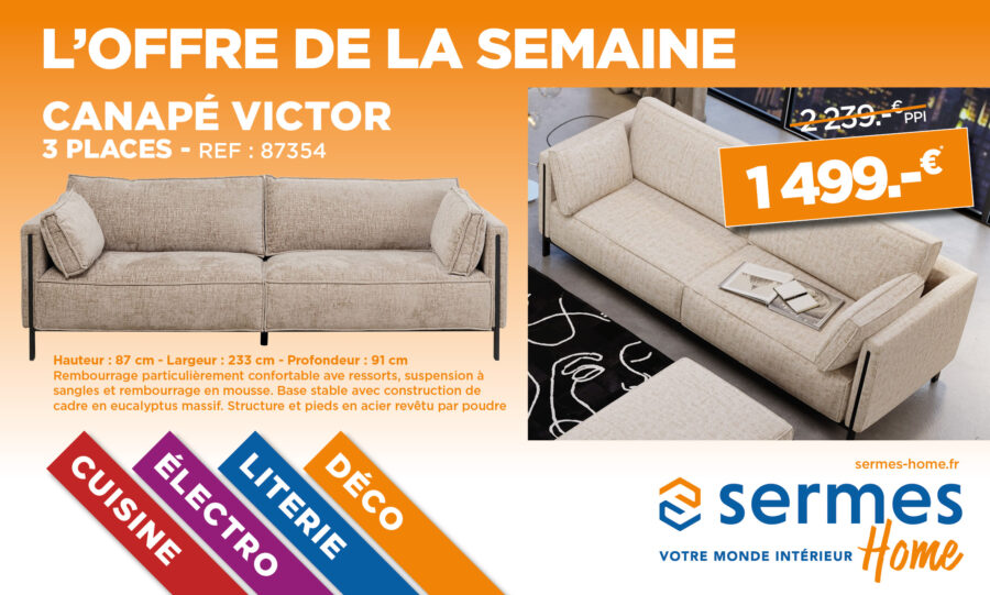 Offre de la semaine - canapé Victor